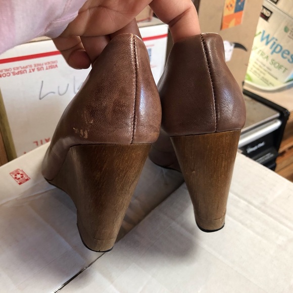 Zara Brown Tan Wedge Shoes Slip On 
Size US 6.5 GUC - Picture 9 of 10